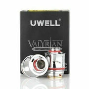Pack of Uwell Valyrian 0.15Ω dual replacement coils designed for enhanced flavor and vapor production.
